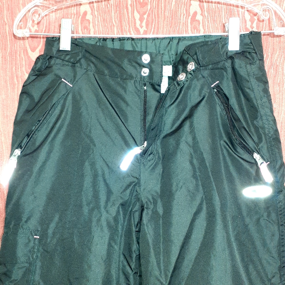 CHAMPION SNOW PANTS GIRL'S SIZE L 10-12 BLACK INSULATED SKI SNOWBOARD RIPSTOP - Picture 4 of 13